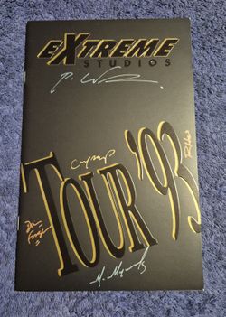 EXTREME STUDIOS TOUR BOOK 93 SIGNED x5 LIEFELD MYCHAELS FRAGA YAEP IMAGE COMICS