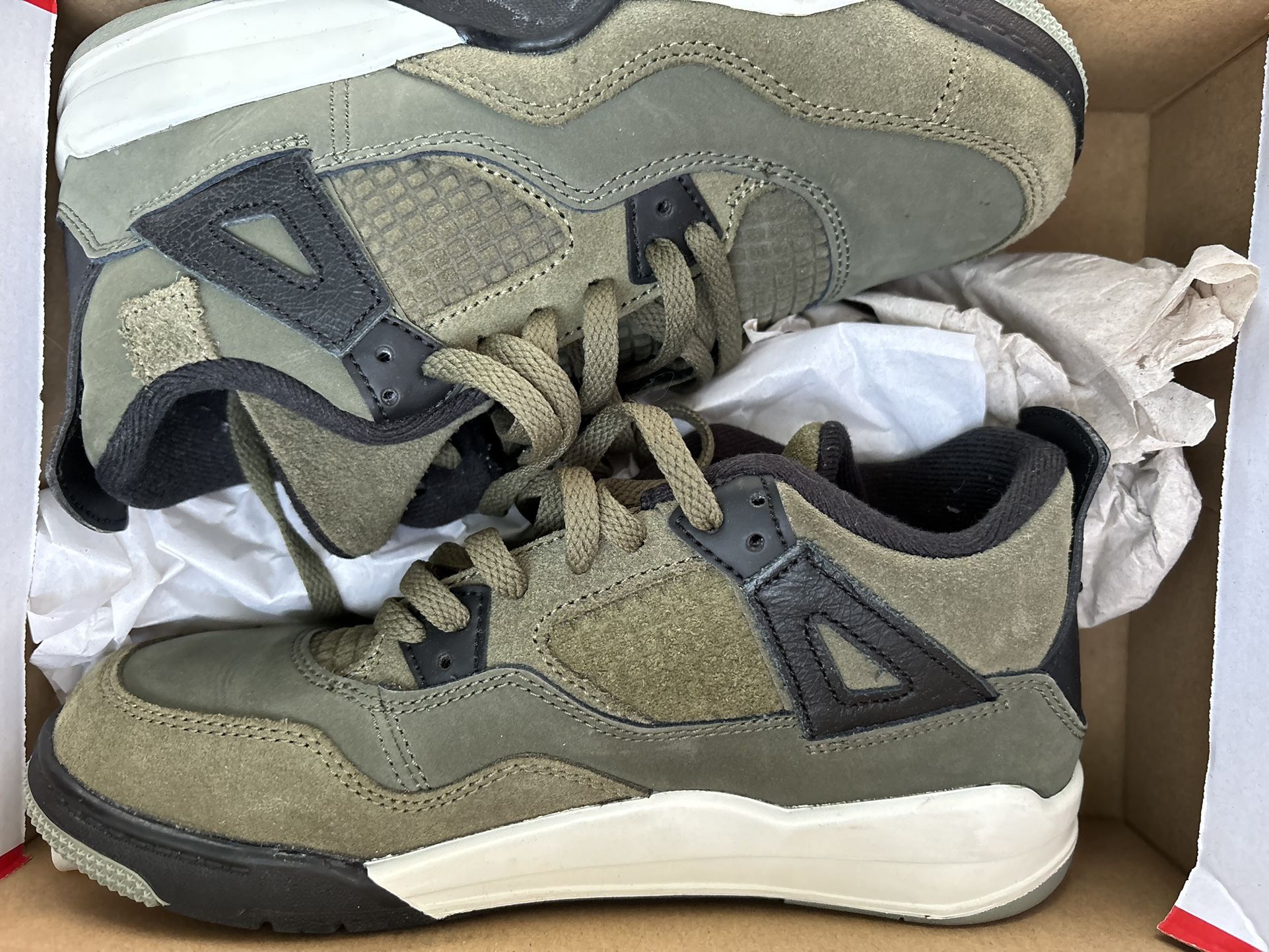 Olive green jordan 4