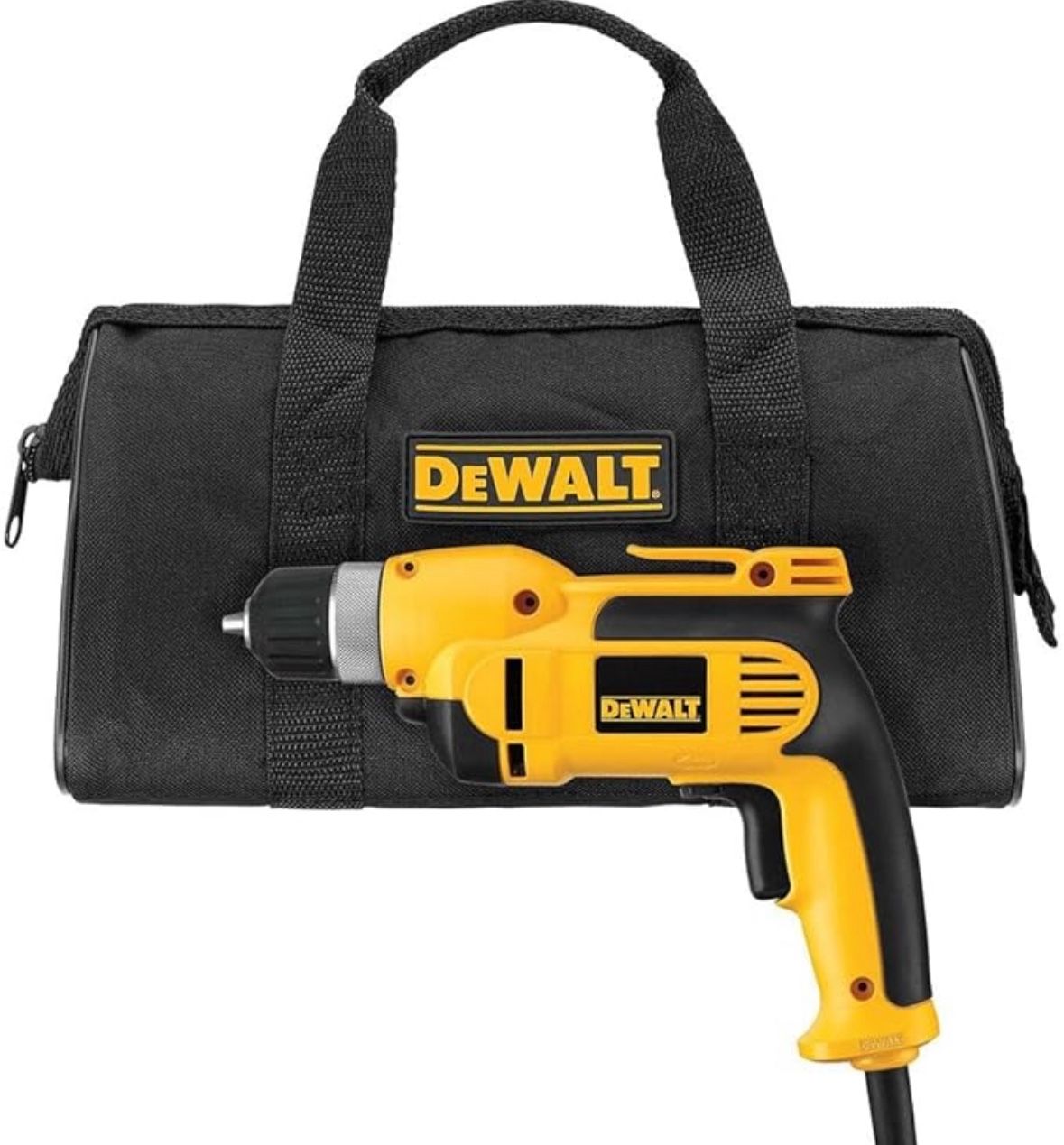 DEWALT Corded Drill, 7.0-Amp, 3/8-Inch, Pistol Grip (DWD110K), Yellow