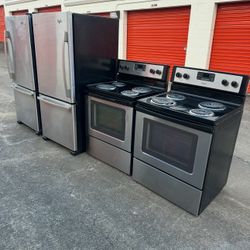 Whirlpool Refrigerator, Stove