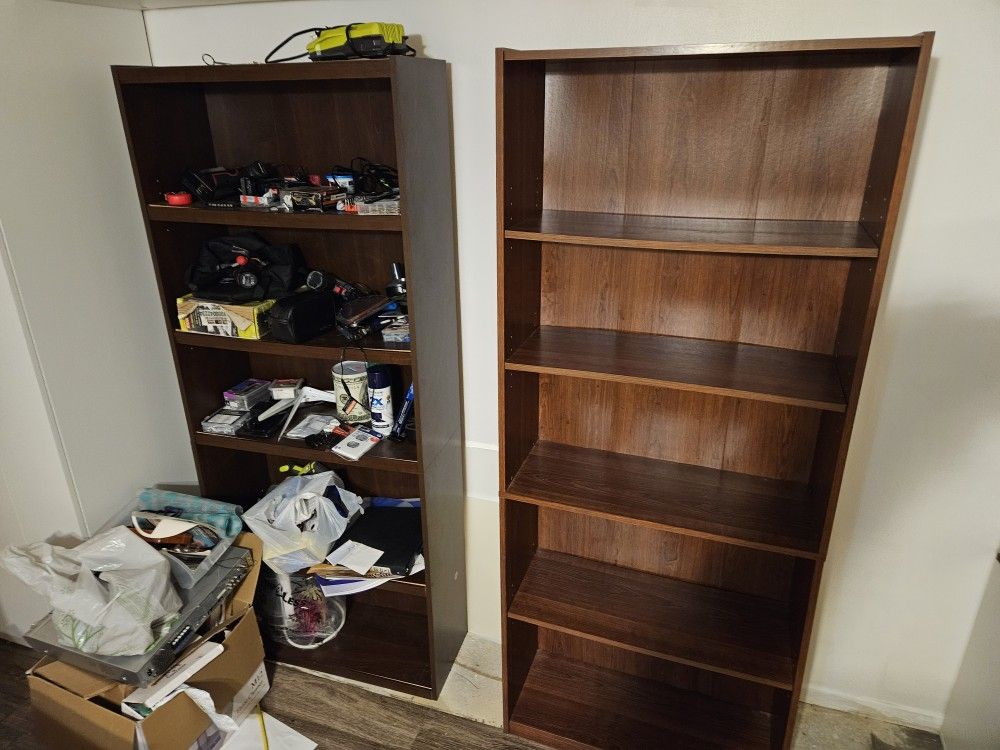 2 bookshelves