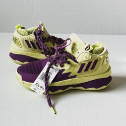 Adidas Dame 8 Yellow Tint / Glory Purple / Signal Green Men’s Size 5.5