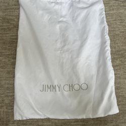 Authentic Jimmy Choo Dust Bag White Storage Drawstring Cover Pouch 14" X 10.5”