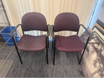 Purple fabric chairs