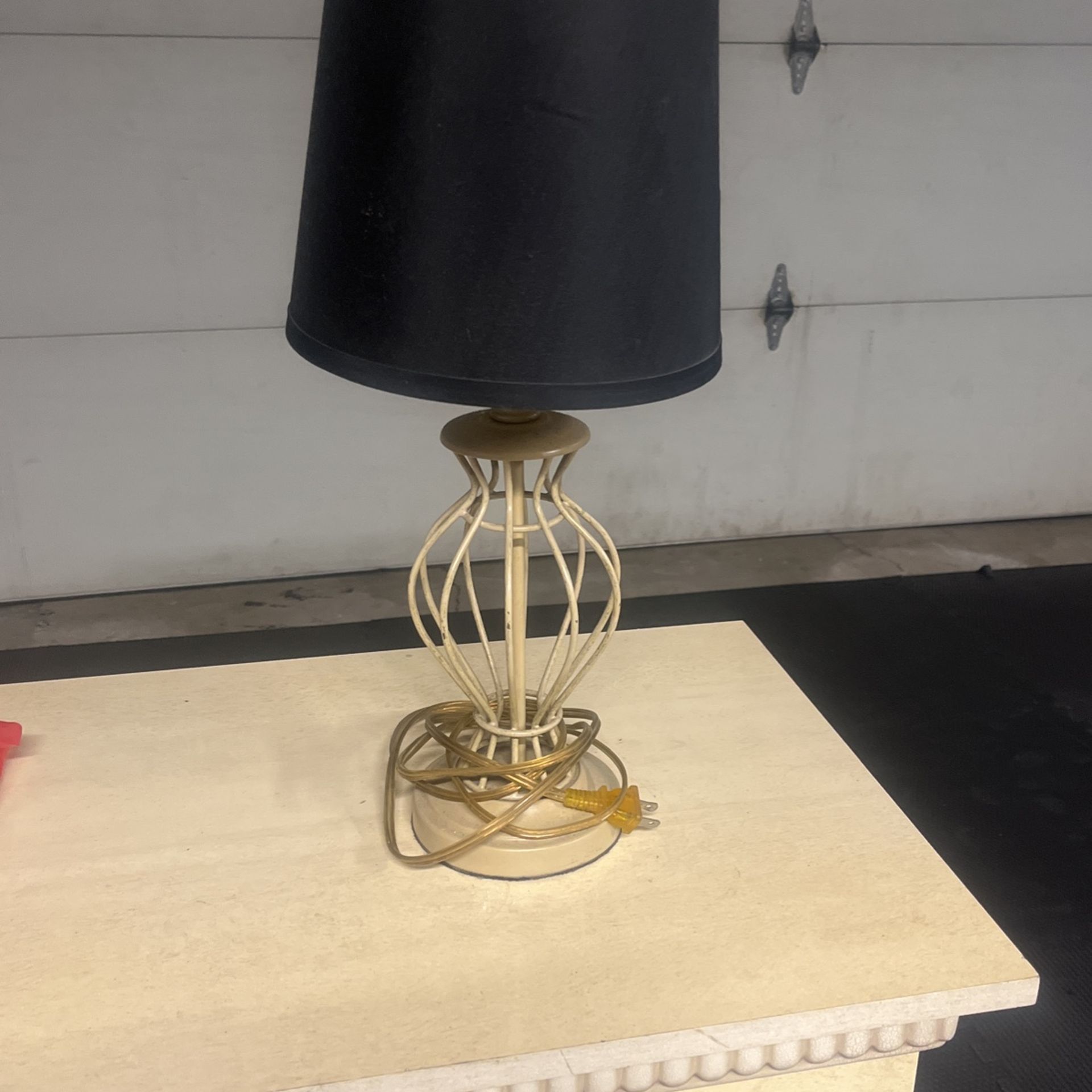 Night Stand Light With Black Shade.