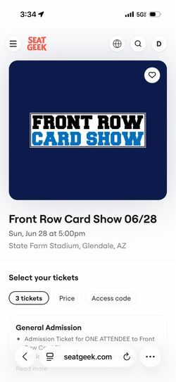 Card Show tickets