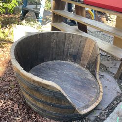 Wine Barrel Dog Bed