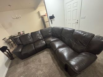 Brown Leather Couches