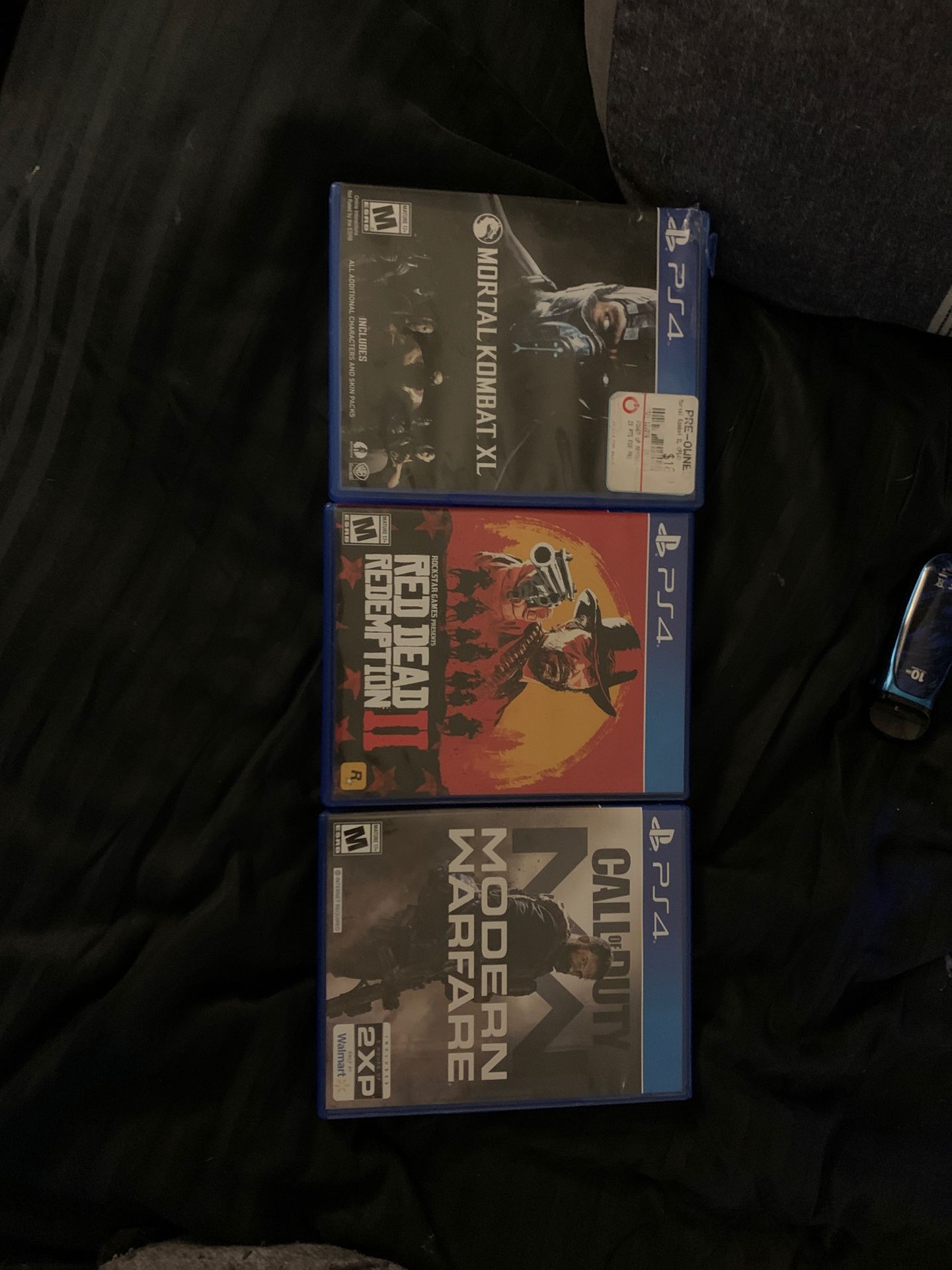 Ps4 video games modern warfare red dead redemption and mortal combat