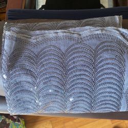 Scarf/shawl  Smokey Grey With Grey Sequins  