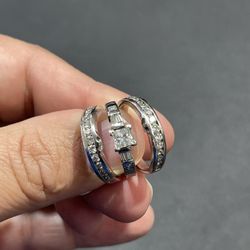 14KT White Gold 1.93CTW Diamond Ring Set