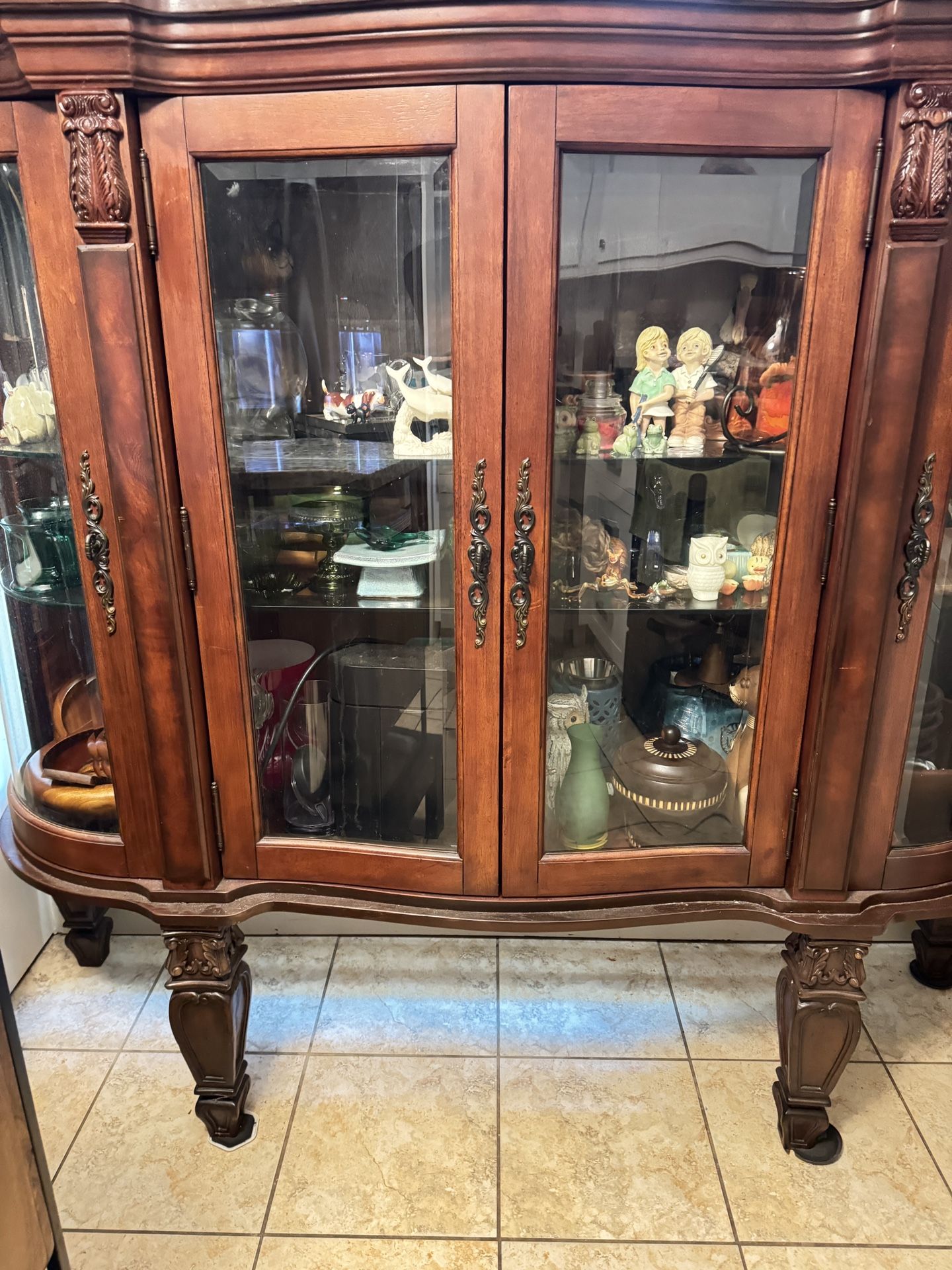 Lighted Curio / China Cabinet – Solid Wood
