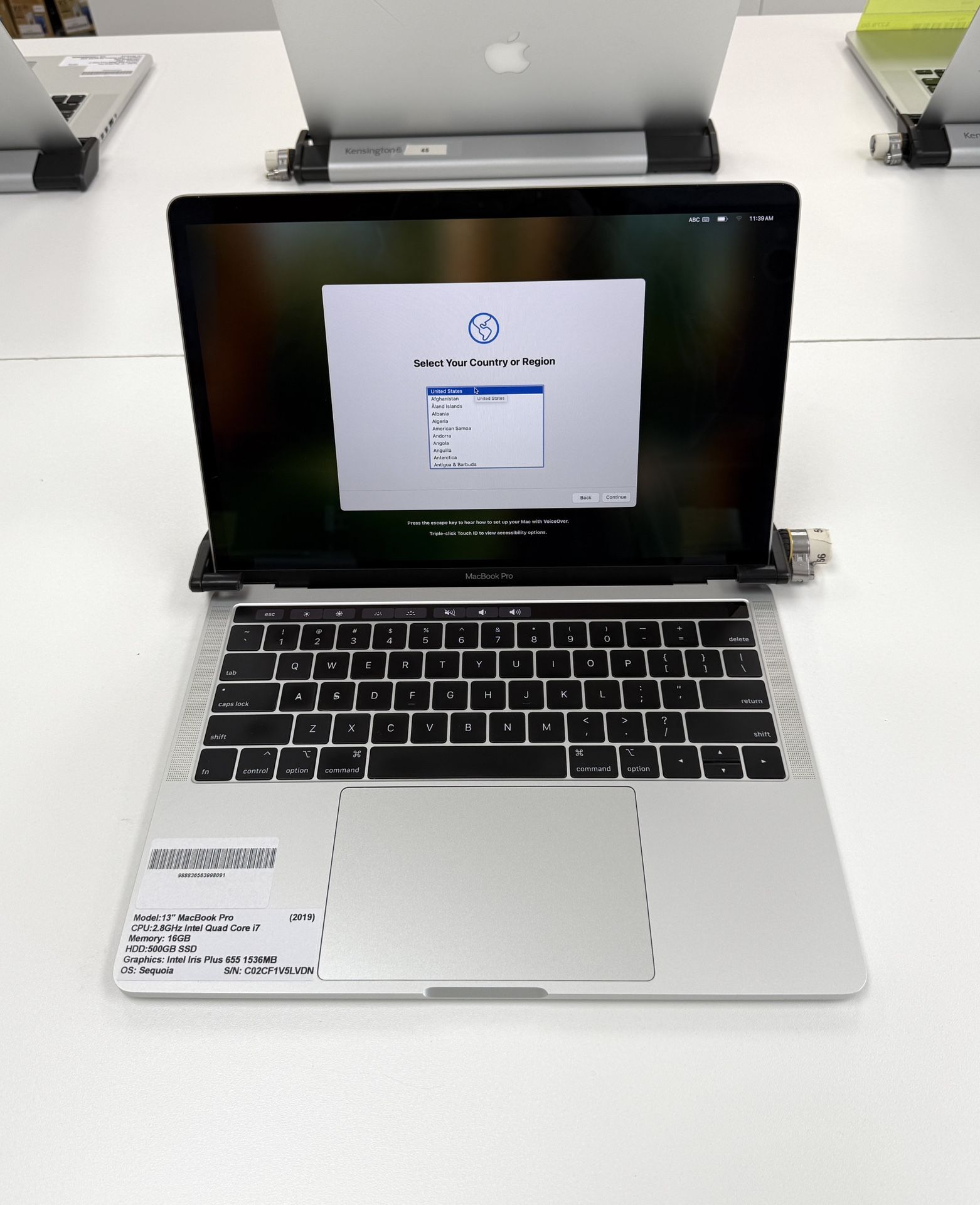 13 inch MacBook Pro Touchbar*500GB SSD*16GB RAM*2.8Ghz Intel Quad