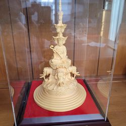 Faces Boxwood Amitabha Guanyin Bodhisattva Carving Buddha Statue ?