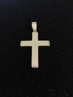 S925 Pave Cross Pendant