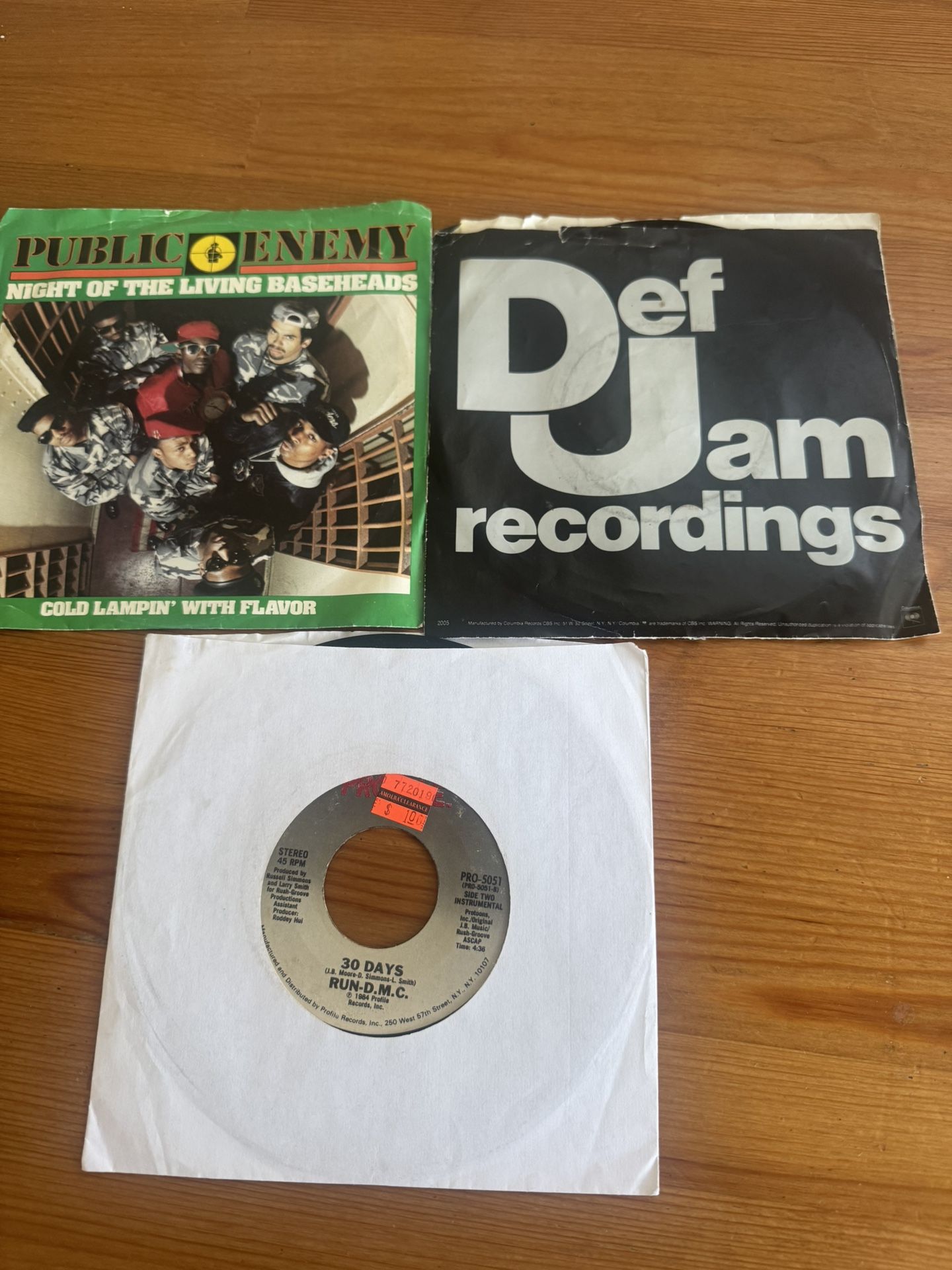 Public Enemy Run Dmc Bestie Boys 45 Records