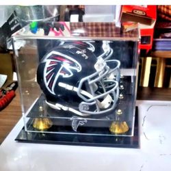 Atlanta Falcons AJ Terrell Signed Mini Helmet And Case 