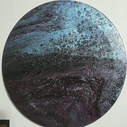 Artwork 12" Ab X Abstract Free Pour