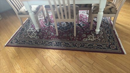 Persian-Style Area Rug Red Floral