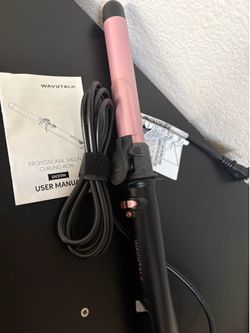 Wavytalk Curling Iron Wand Pink Black Barrel Hair Styler