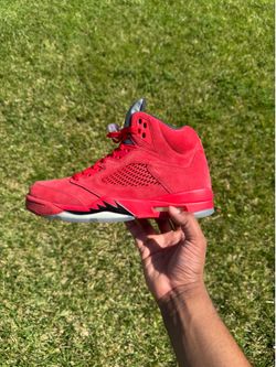 Jordan 5 red suede