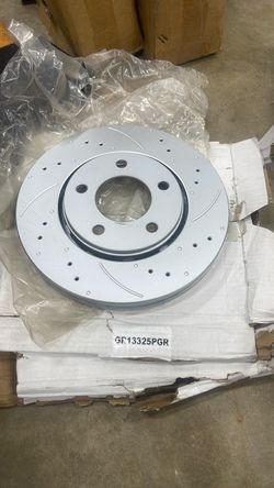 Front drilled slotted rotors gr13325