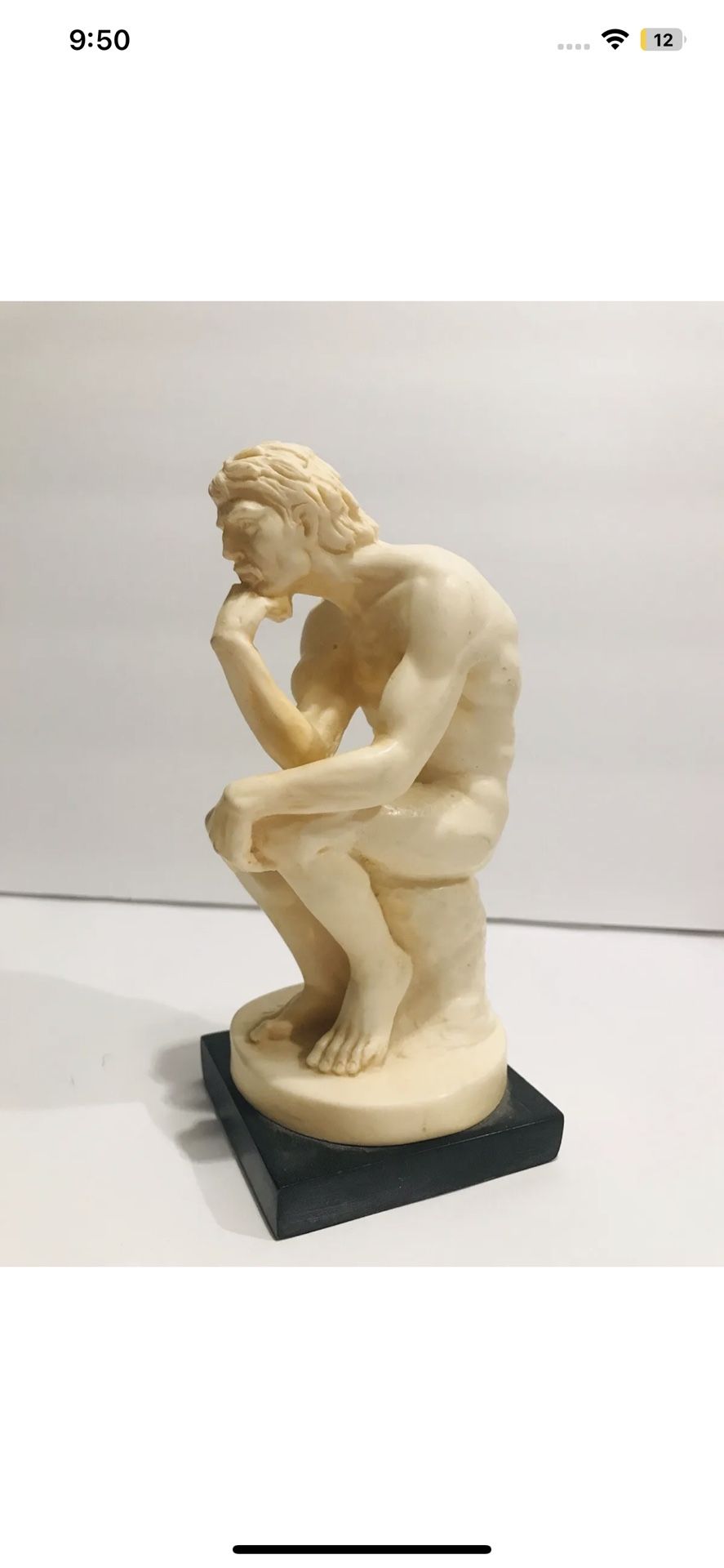 Vintage A.Santini Sculpture Figure Marble/Alabaster/Resin Made In Italy