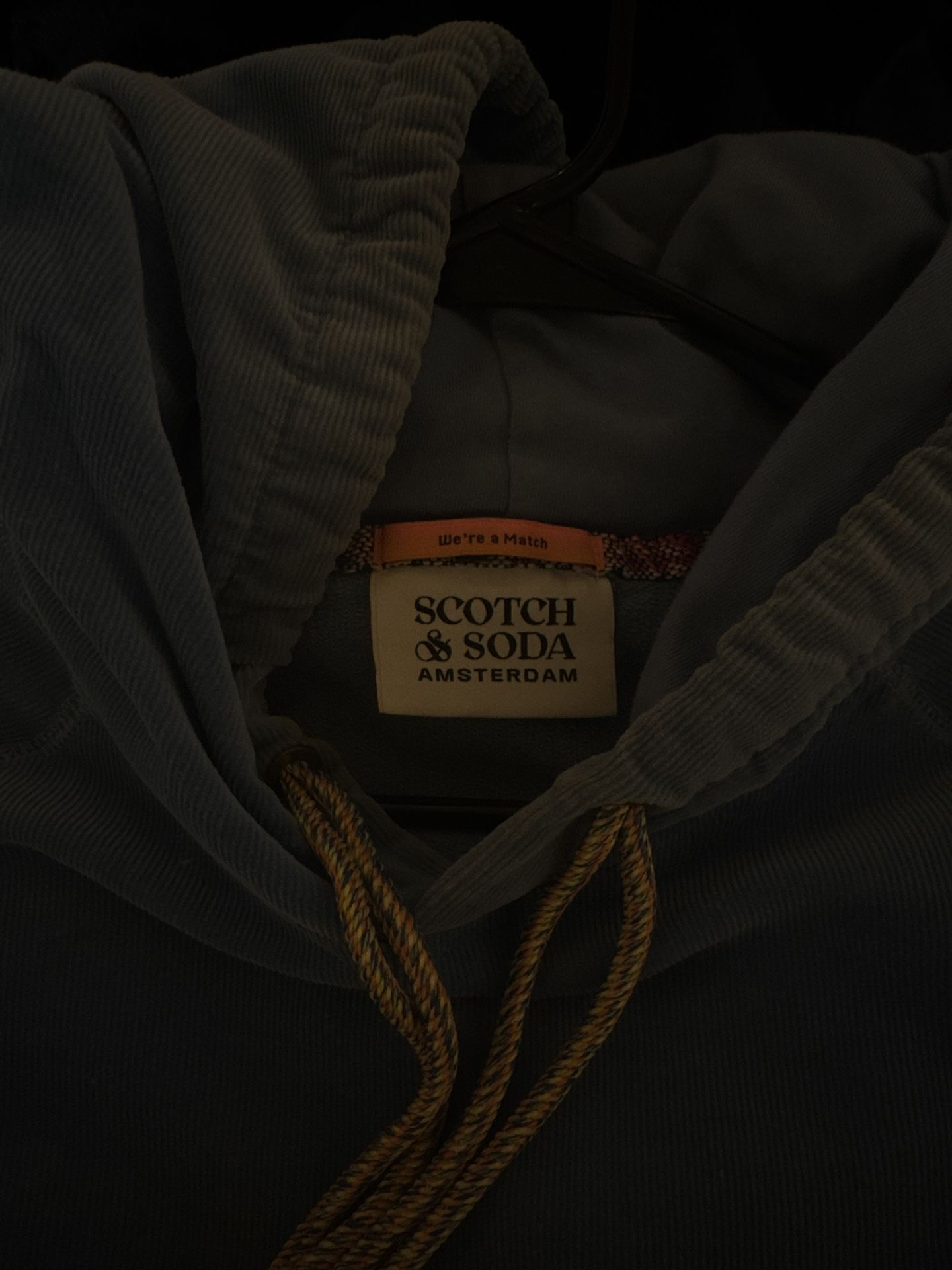 SCOTCH & SODA CORDUROY HOODIE (WINTER SKY) 169195