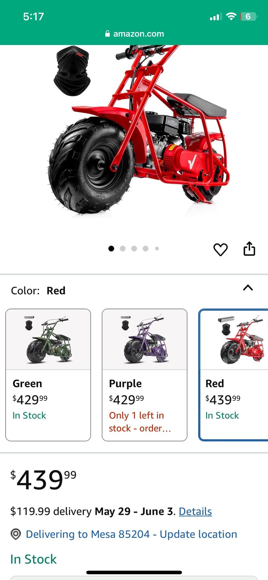 Frp Mini Bike Brand New!