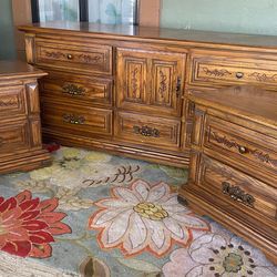 Gorgeous Pecan solid wood dresser set