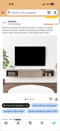 Hanging tv stand