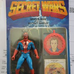Spiderman figure on card 1984 Mattel