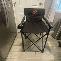 38 in. Black Folding Camping Chair with Carrying Bag