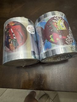 2 Rolls of Sponge Bob Disney Princess Cars Frozen Cup Sealer Sealing Film Standard Size 90-105mm