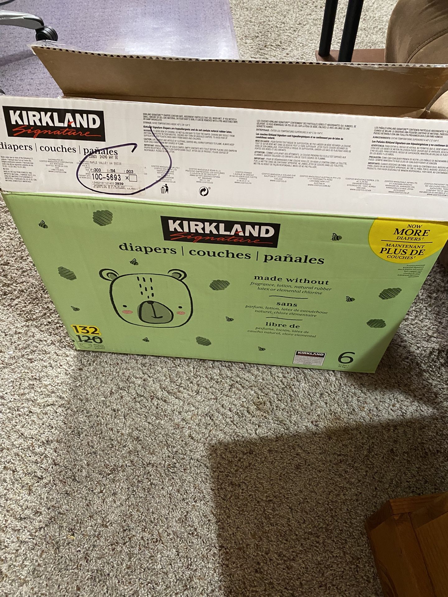 Kirkland size 6 diapers 