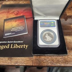 2016 SAINT-GAUDENS WINGED LIBERTY COMM. 1 OZ SILVER HIGH RELIEF NGC GEM PROO
