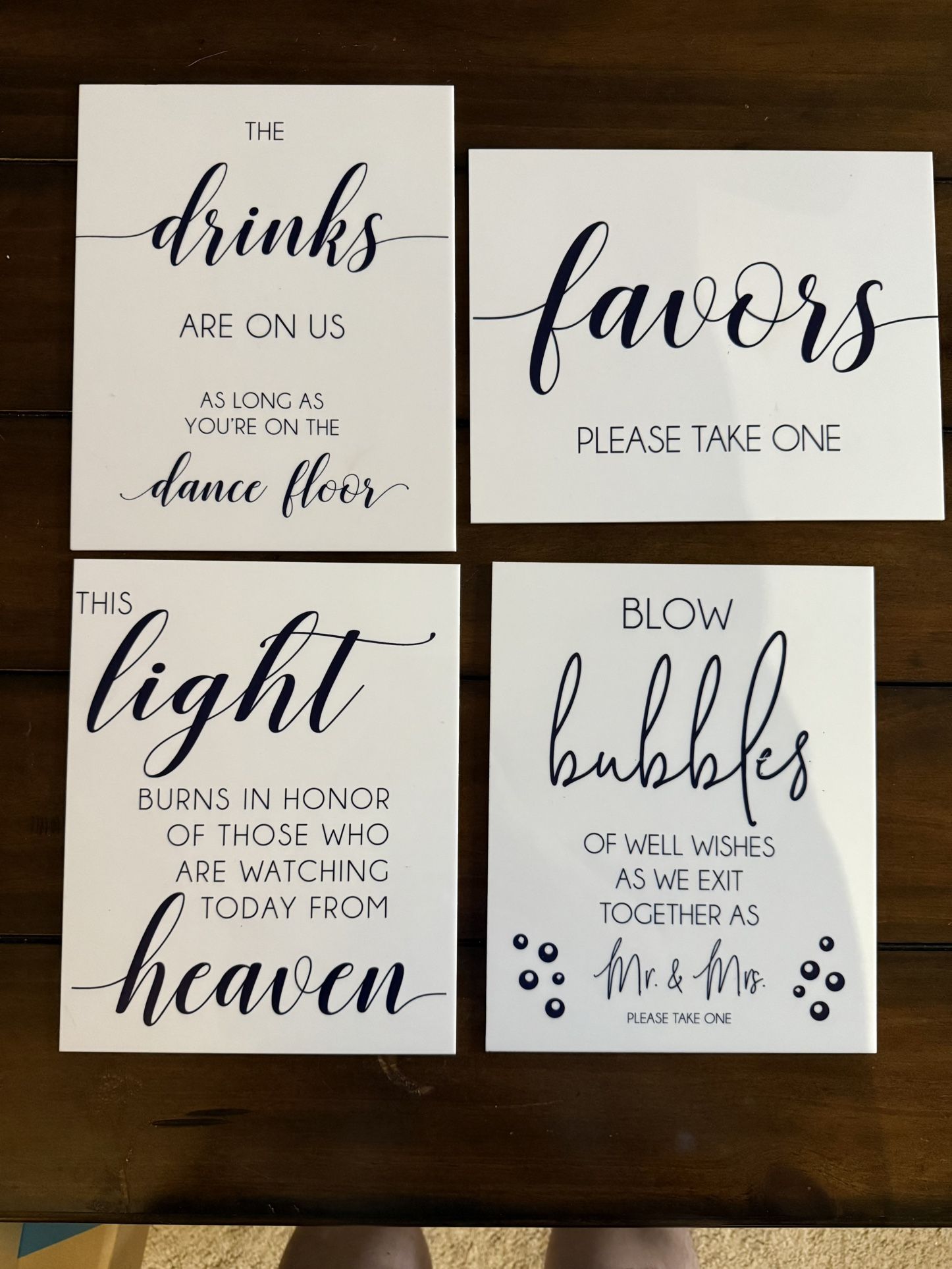 Wedding signs
