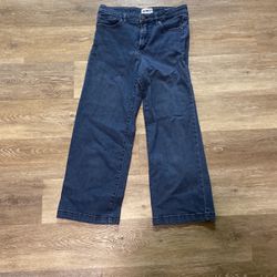 Wide leg crop blue Jeans