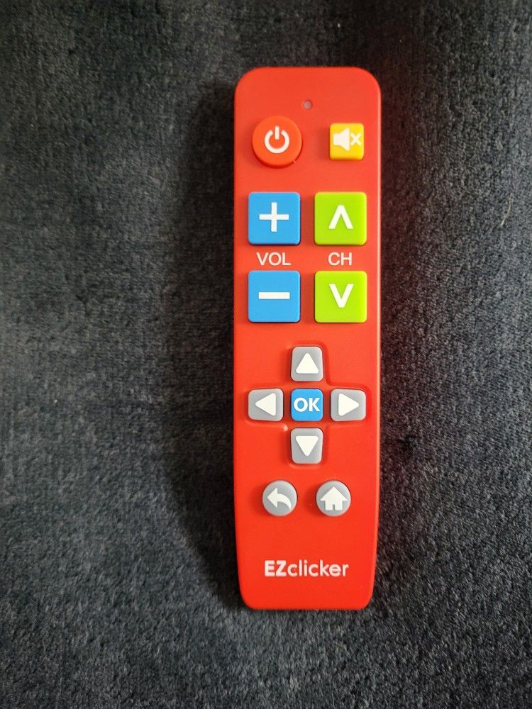 Brand New In Box Red EZ Clicker Remote For Seniors