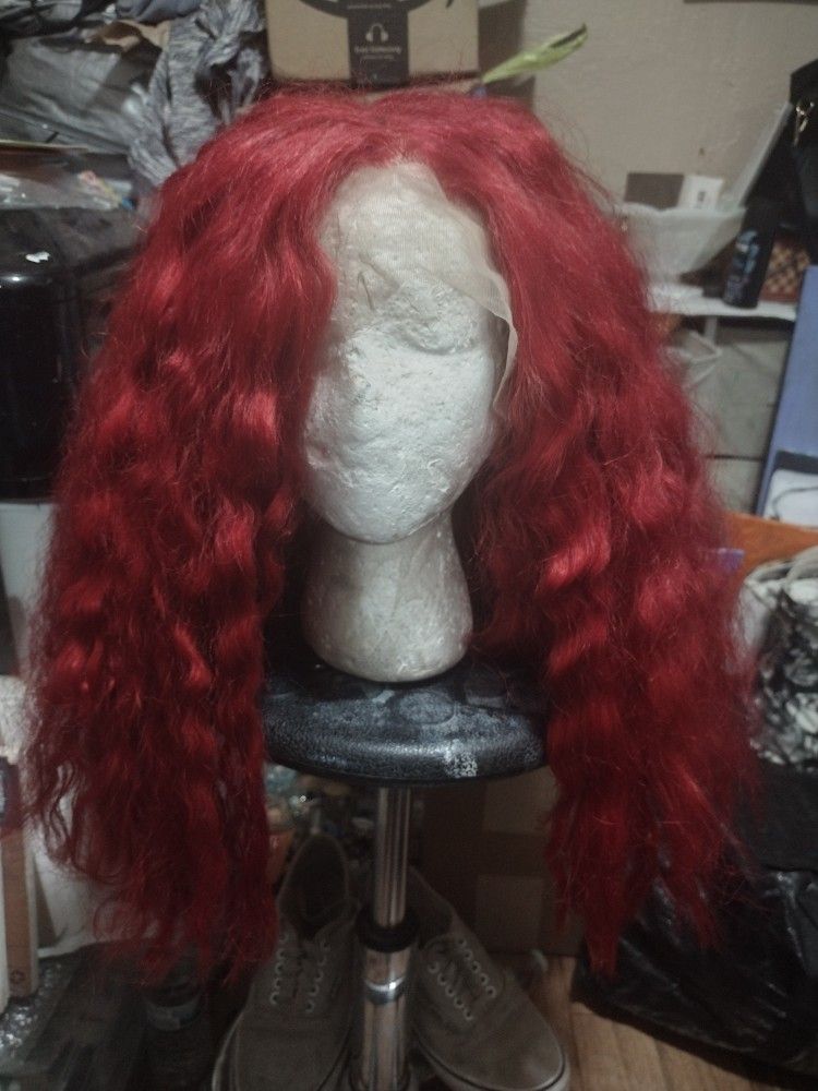 Red Lace Front Wig 