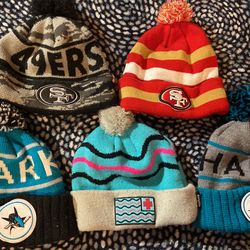 SJ Sharks And SF 49ers Beanies 