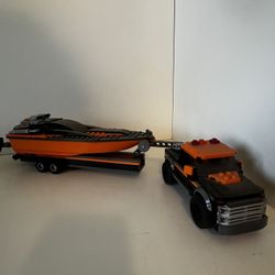 Lego Truck Trailer And Raceboat