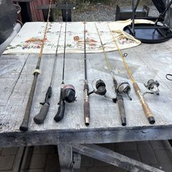 Fishing rods and reels lot