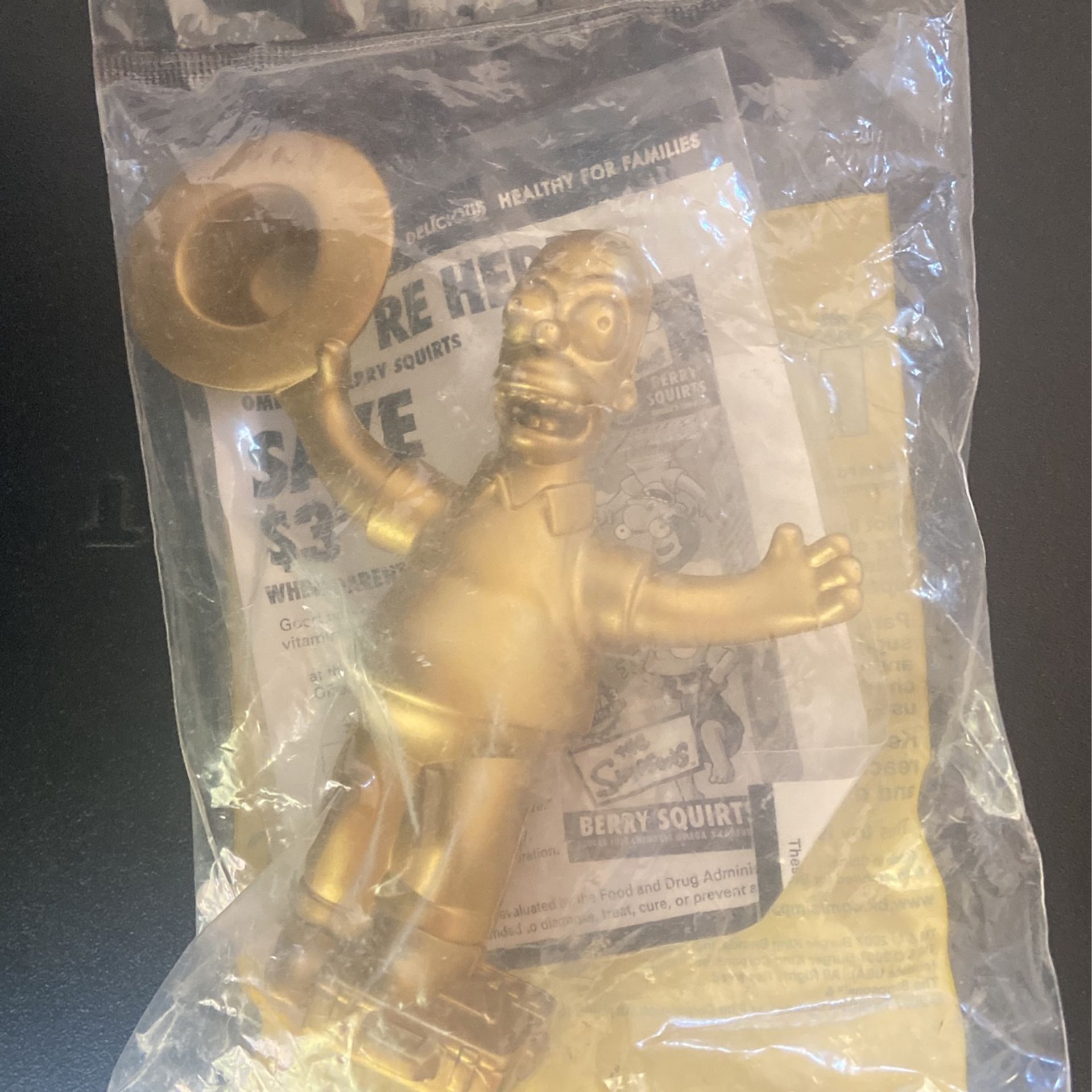 Gold Painted Homer Simpson The Simpsons Movie Burger King Promotional Kids Meal Toy From 2007 SEALED NEVER BEEN OPENED