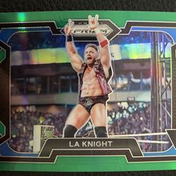 LA KNIGHT 2024 Panini Prizm WWE #23 GREEN PRIZM! 