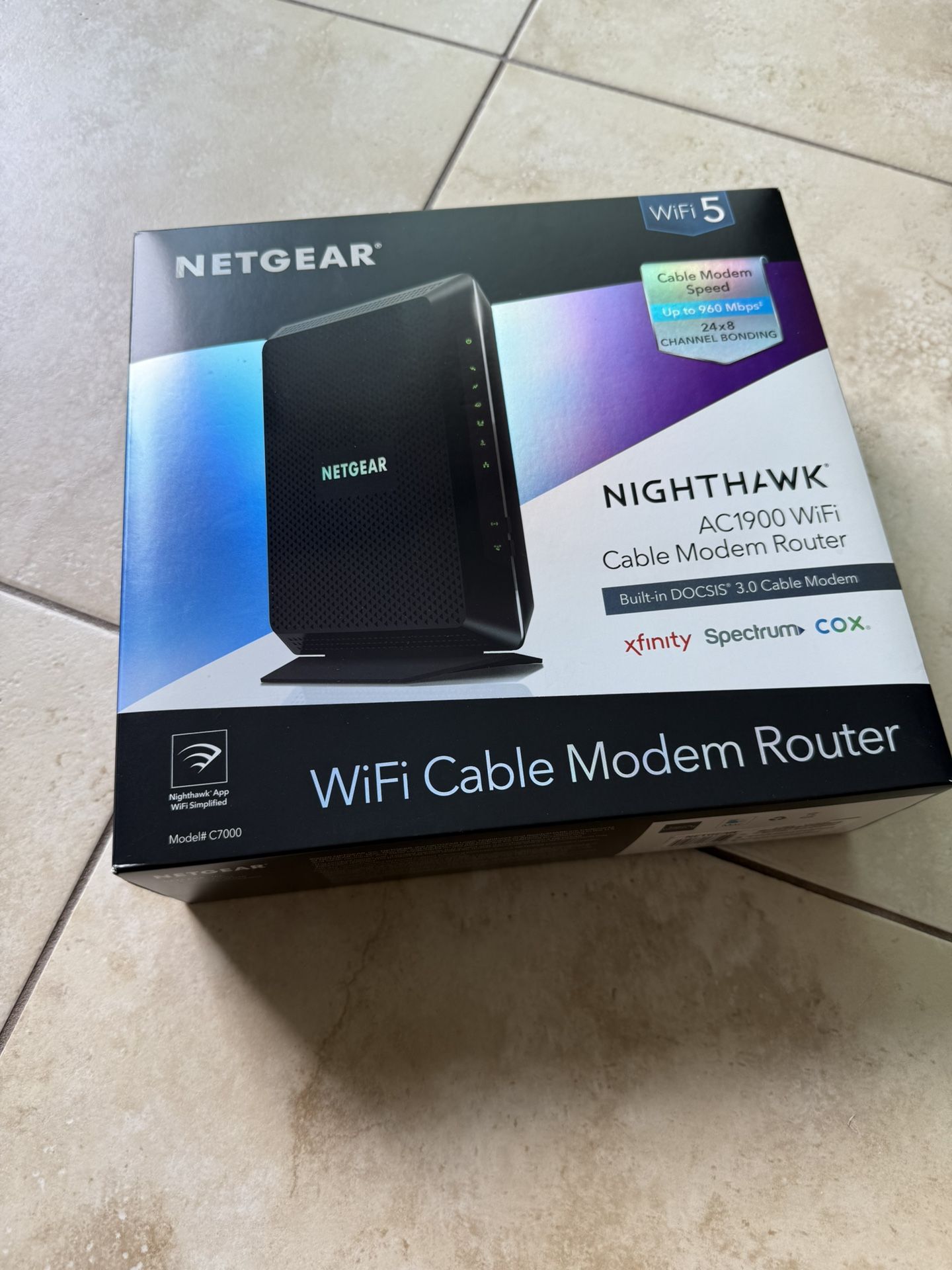 NETGEAR Nighthawk AC1900 WFI cable Modem