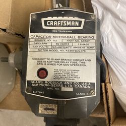 Craftsman Radial Arm Saw Motor