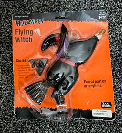 Vintage Flying Witch Halloween In Package