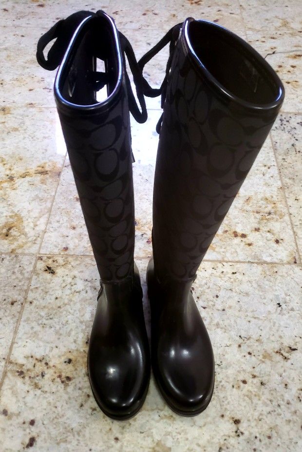 Coach Rain Boots Size 6