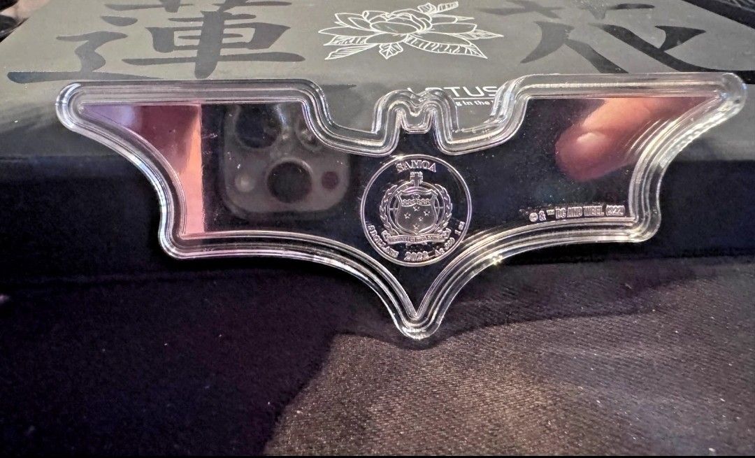 2002 Samoa Batman Batarang Silver Dollar Coin